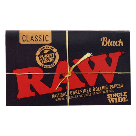 Raw Black Single Wide Paper