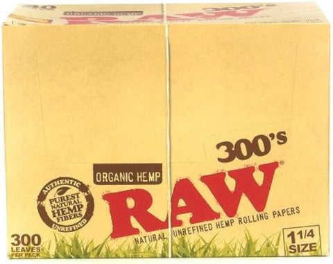 Raw 300's 1 1/4 Organic Hemp Paper