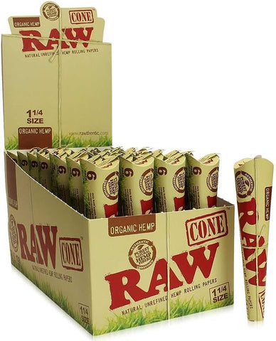 Raw Organic 1 1/4 6pk Cones