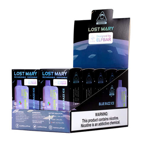 Lost Mary Blue Razz Ice 5% 5000 Puff