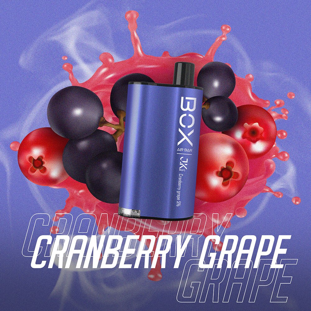 Air Bar Box Cranberry Grape 5% 3000 Puff HABITS Air Bar Box Cranberry Grape 5% 3000 Puff HABITS