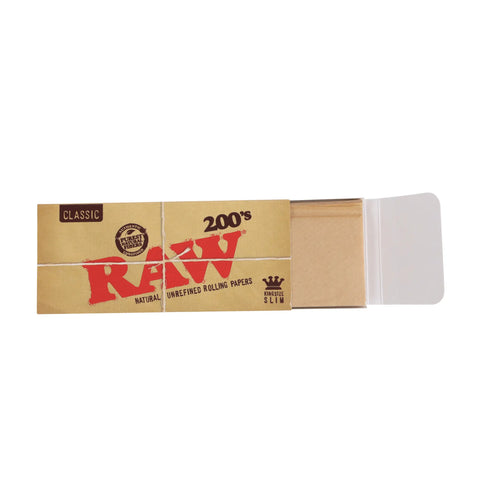 Raw 200's King Size Slim Classic Paper