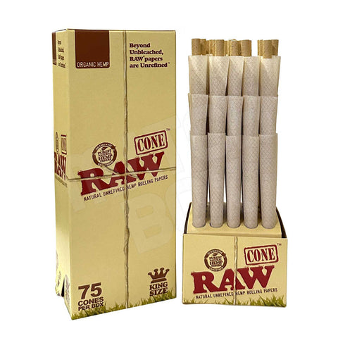Raw Organic King 75ct Cones
