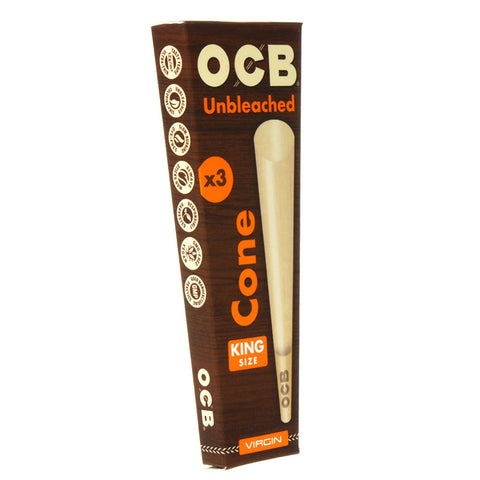 OCB King Size 3pk Unbleched Cones